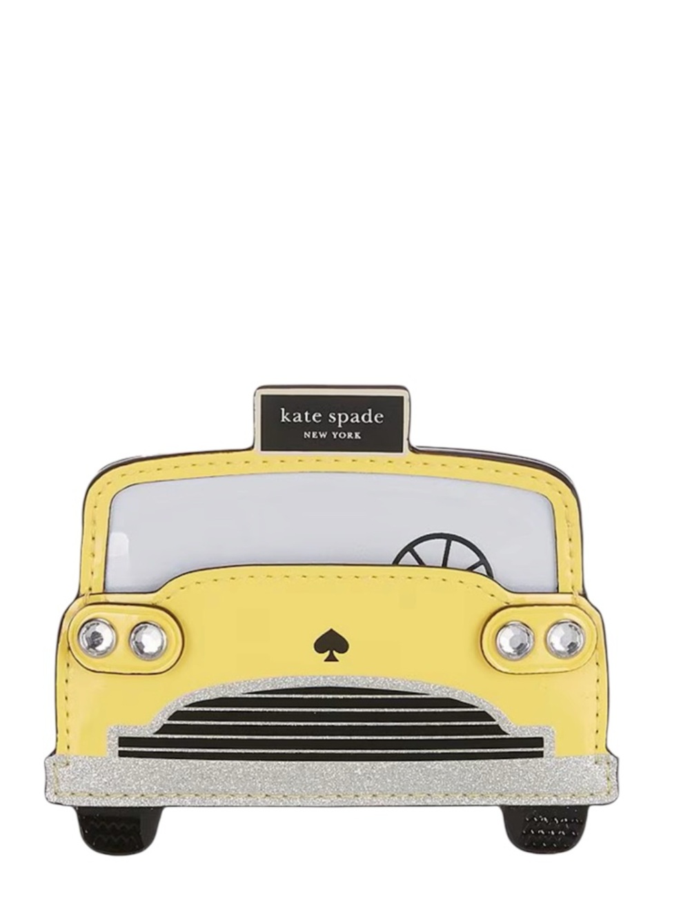 kate spade Yellow Taxi Kids Coin Purse with Glitter Bumper